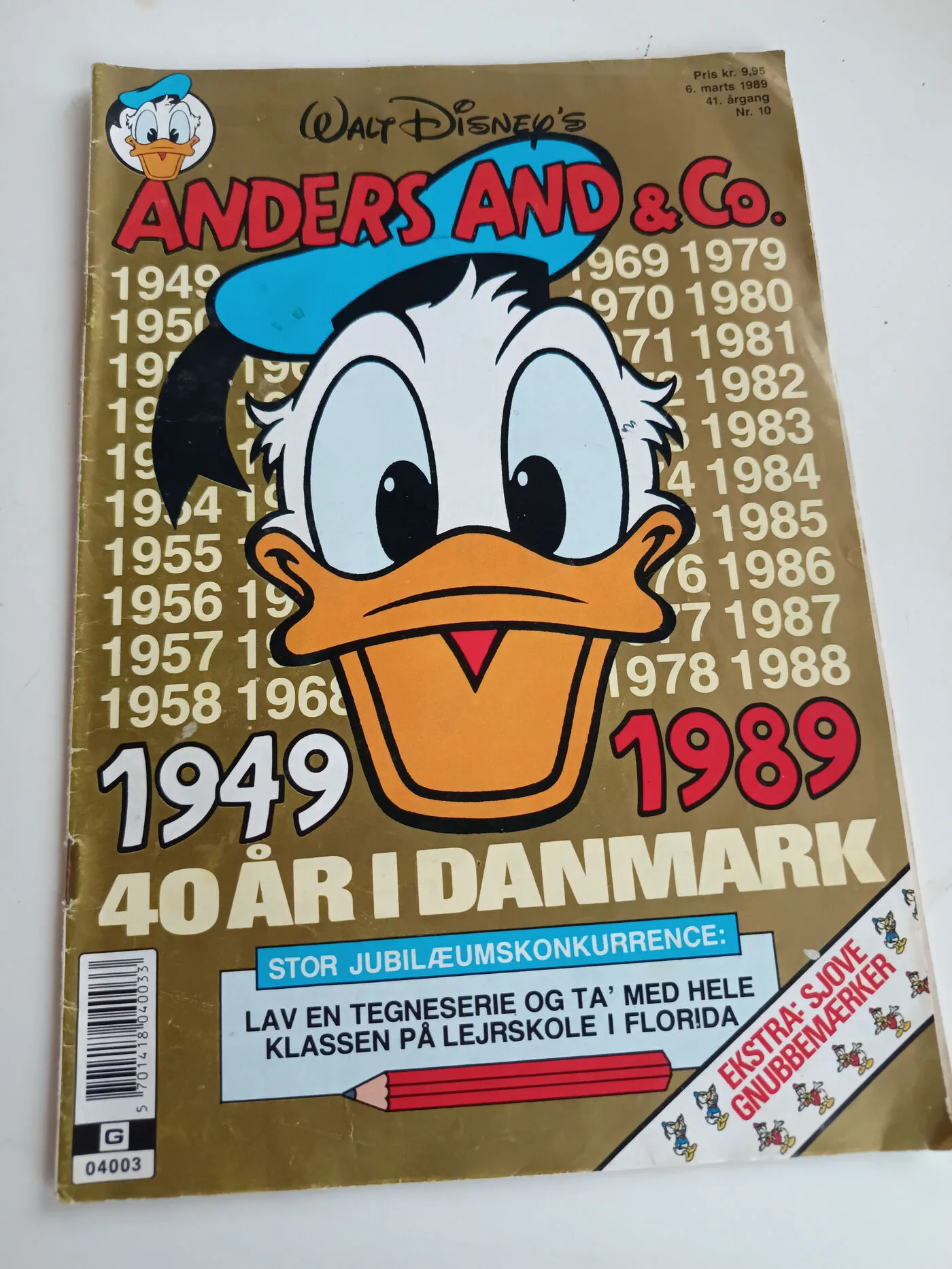 Anders And & Co. Jubilæumsnummer 40 år i Danmark, 1989