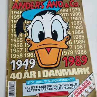 Anders And & Co. Jubilæumsnummer 40 år i Danmark, 1989