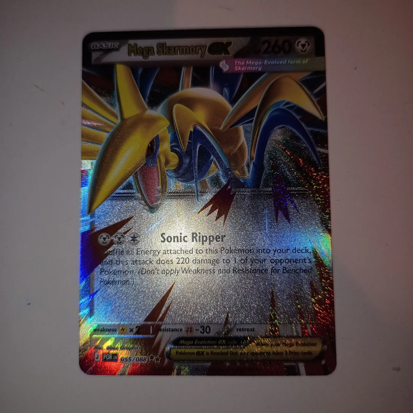 Pokémon kort Mega Skarmory EX holografisk samlerkort