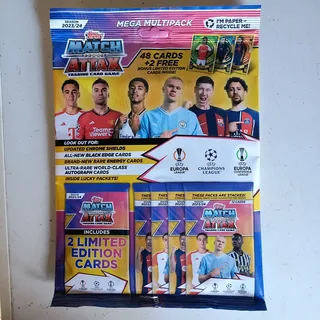Match Attax UEFA Mega Multipack - 48 kort + 4 brevetsedler, uåbnet