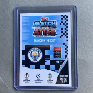 Topps Match Attax fodbold samlekort med Erling Haaland i beskyttelseslomme – billede 2