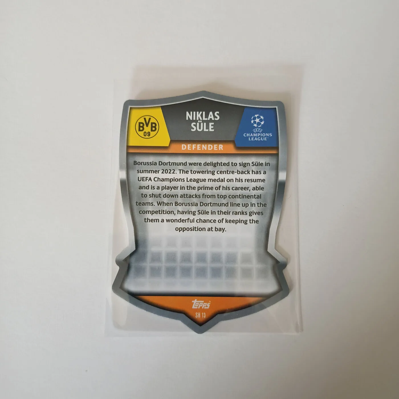 Panini Pro Elite Niklas Süle samlekort i sleeve – billede 2