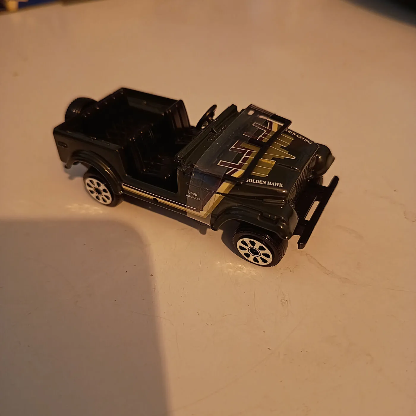 Sort åben legetøjsbil model Jeep