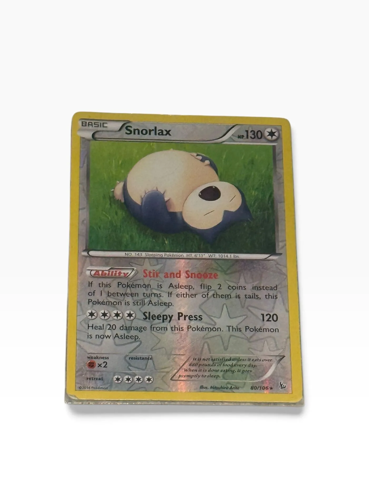 Pokémon Snorlax Reverse Holo – Flashfire 80/106