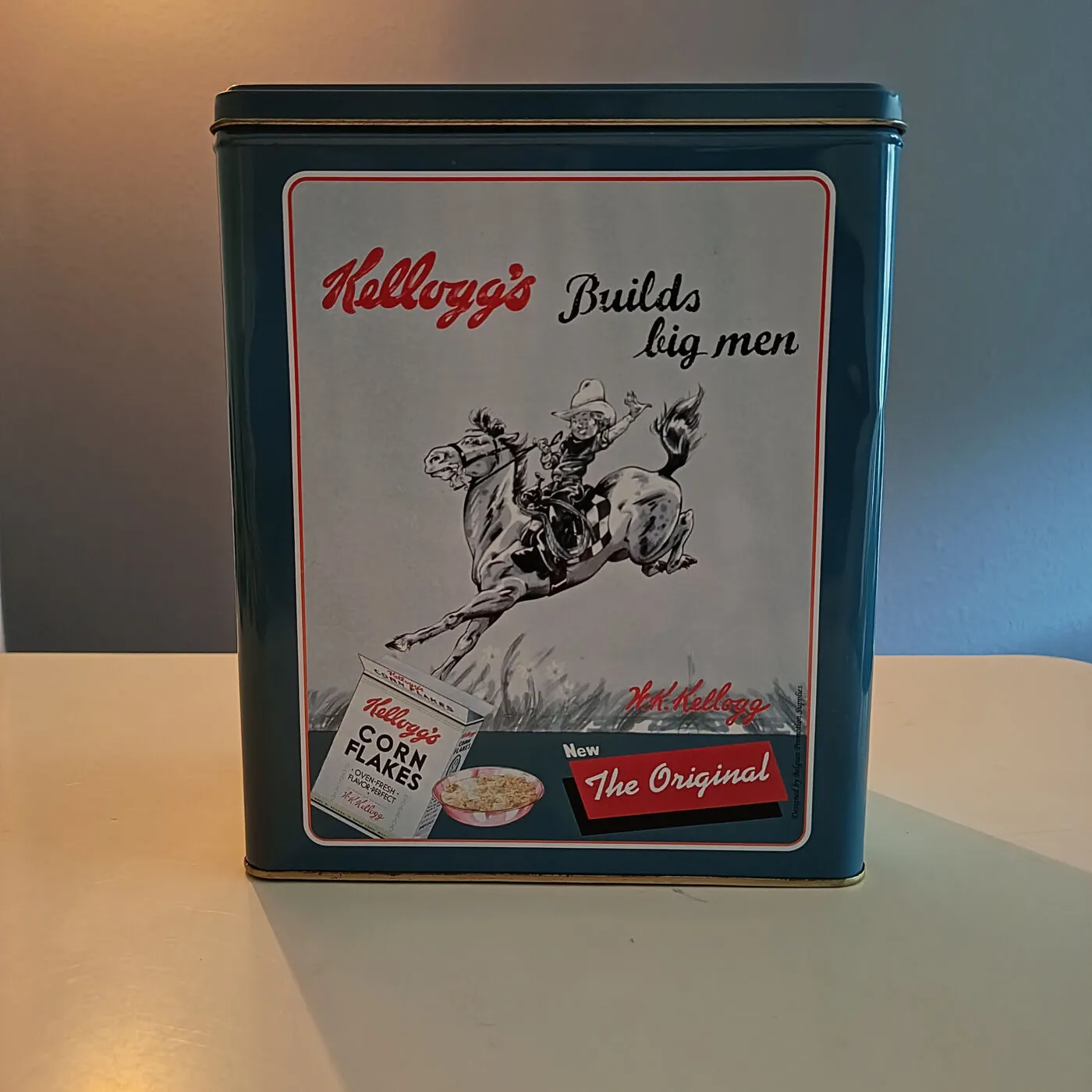 Vintage Kellogg's metal dåse til Toasted Corn Flakes – billede 1