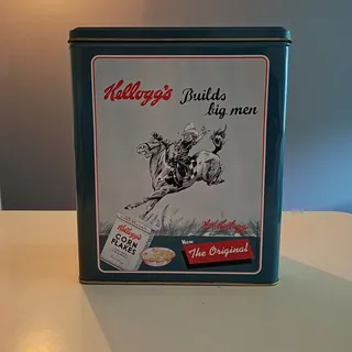 Vintage Kellogg's metal dåse til Toasted Corn Flakes – billede 1