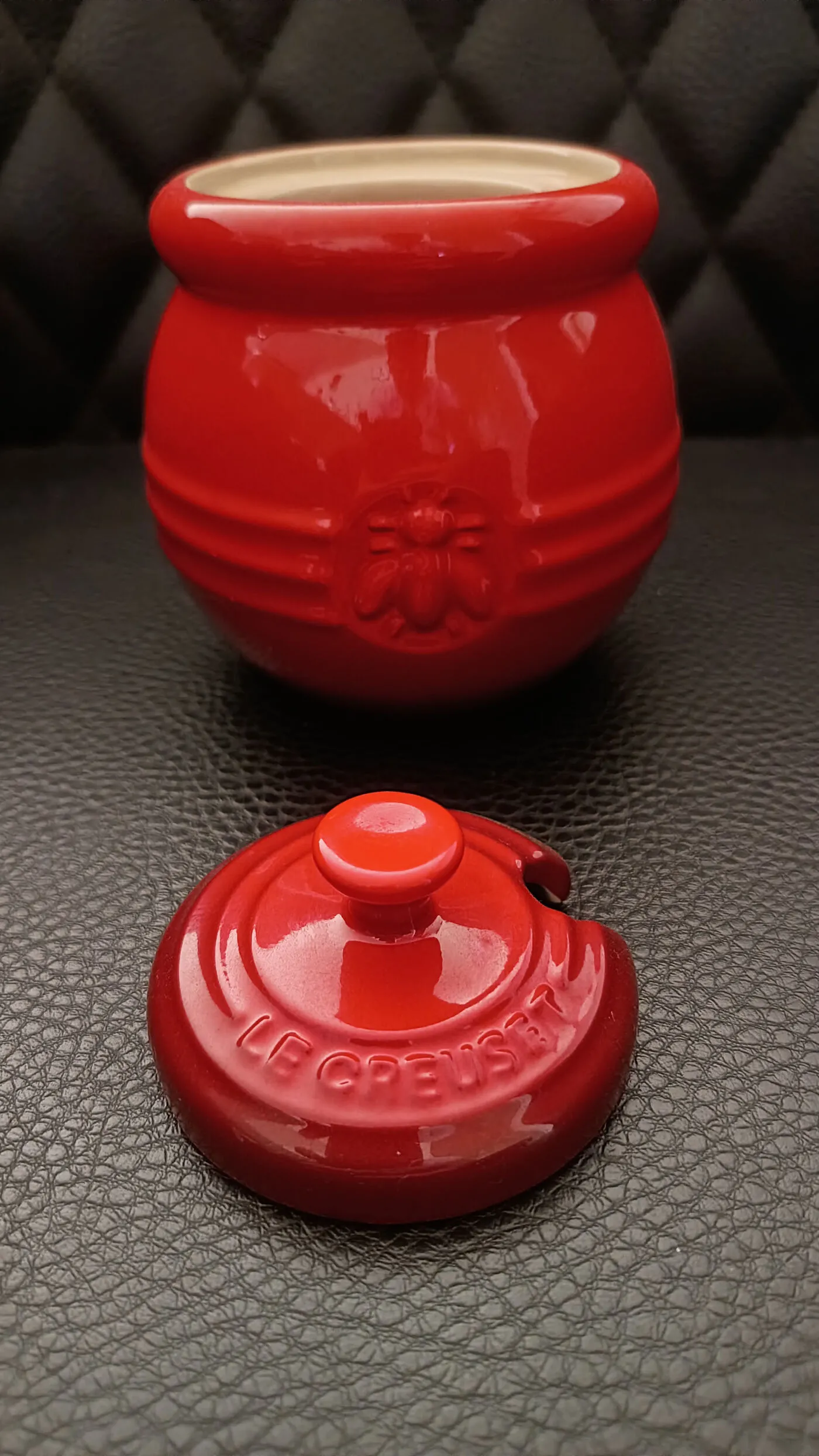 Le Creuset rød keramisk lille skål med låg – billede 2