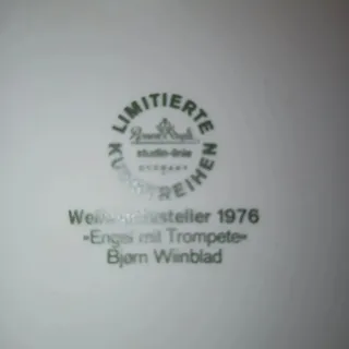 Porcelæns vægplatte 29 cm, dekorativ kunst, 1976, Bjørn Wiinblad – billede 3