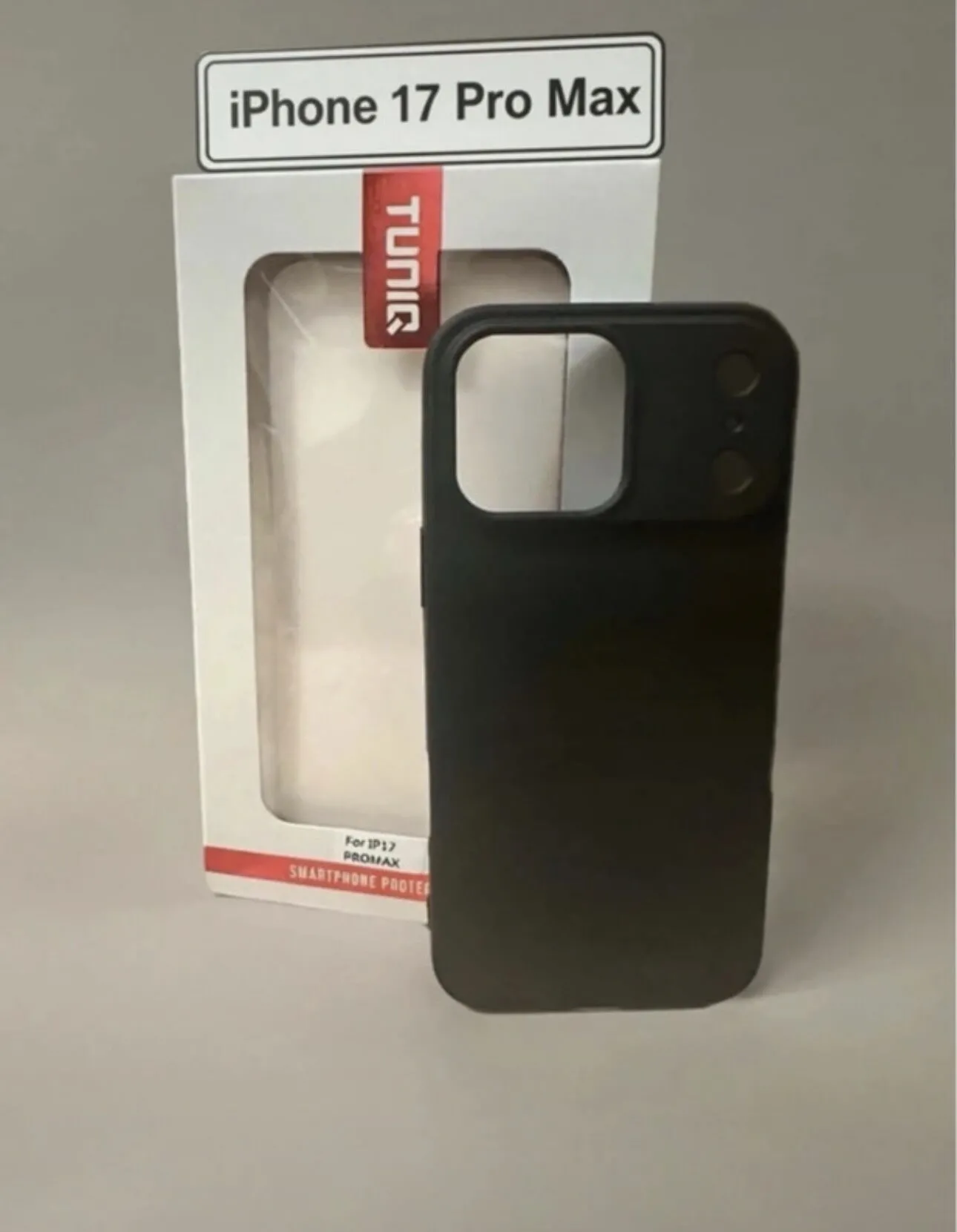 TUNIQ Sort Soft Touch Cover til iPhone 17 Pro Max – billede 1