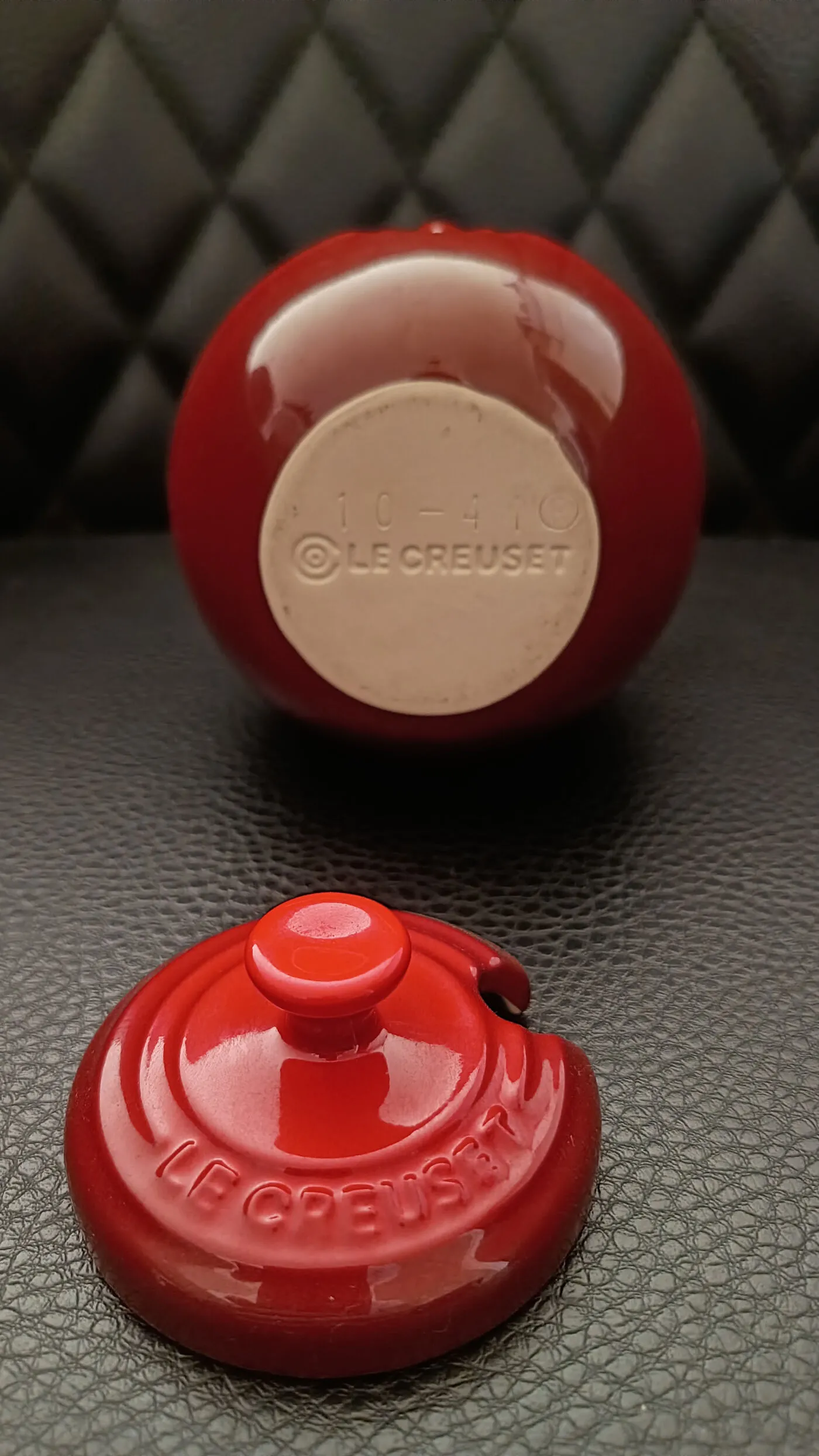 Le Creuset rød keramisk lille skål med låg – billede 3