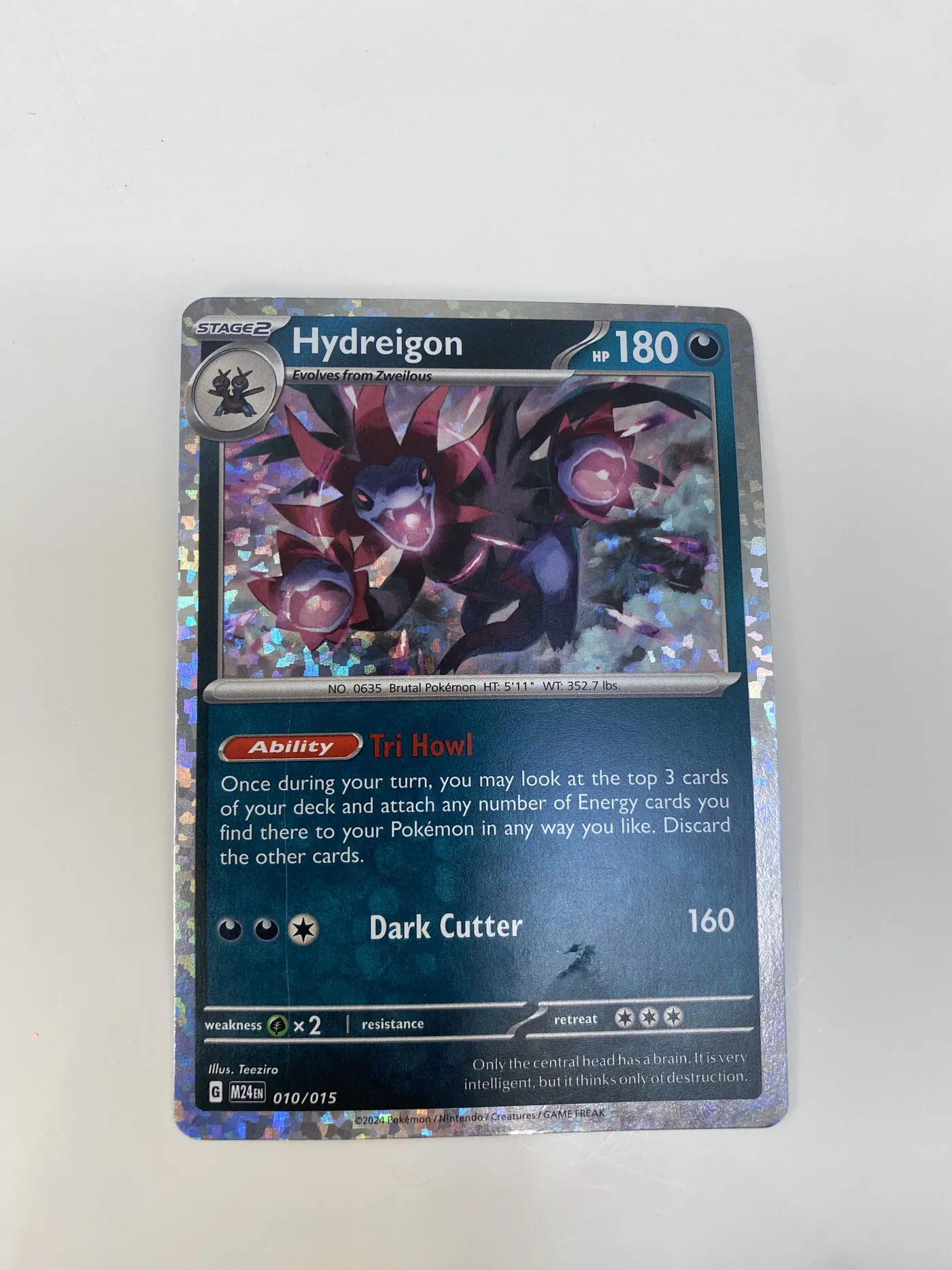 Pokémon Hydreigon holografisk samlekort i god stand – billede 1