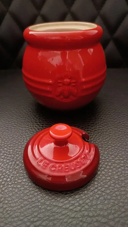 Le Creuset rød keramisk lille skål med låg – billede 2